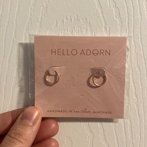 Hello Adorn 12mm Endless Gold Minimalist Hoops